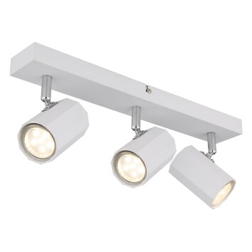 Globo lighting James ceiling light, ceiling spotlight, wall light, wall spotlight white, 3-light sources