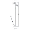 Globo lighting James floor lamp white, 2-light sources