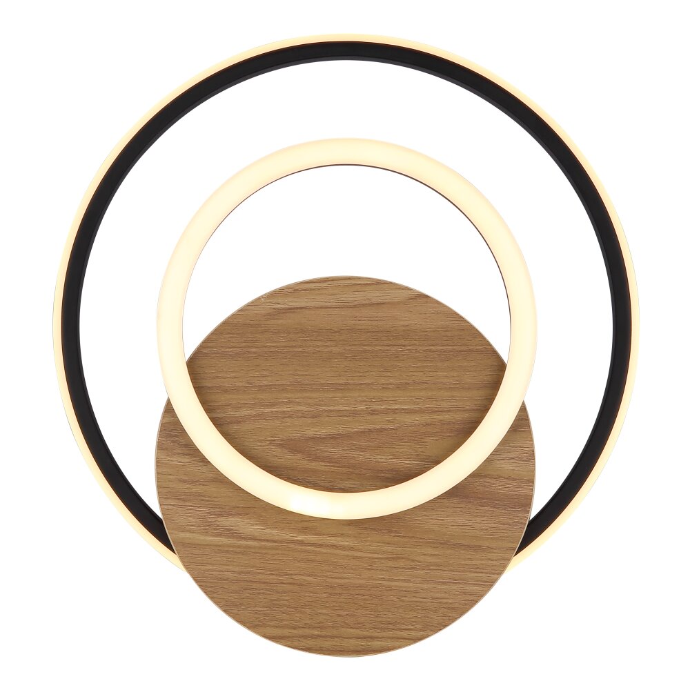 Globo lighting Julio ceiling light LED Dark wood, Ecru, 1-light source