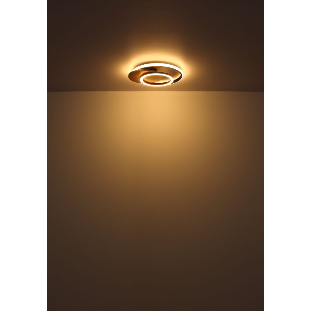 Globo lighting Julio ceiling light LED Dark wood, Ecru, 1-light source