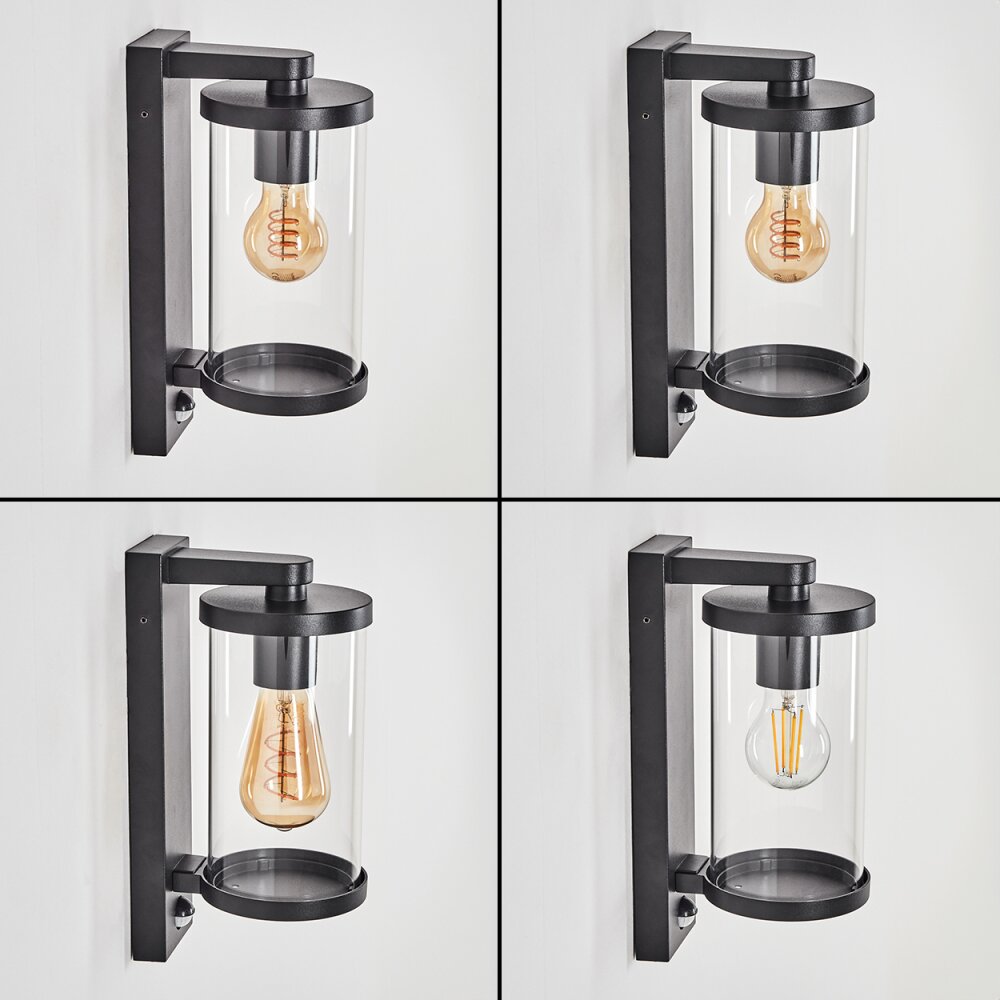 Telhada outdoor light, outdoor wall light black, 1-light source, Motion sensor