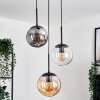 Gastor hanging light, globe light Amber, clear, Smoke-coloured, 3-light sources