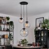 Gastor hanging light, globe light clear, 3-light sources