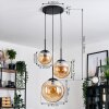 Gastor hanging light, globe light Amber, 3-light sources