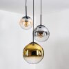 Gastor hanging light, globe light Amber, gold, clear, Smoke-coloured, 3-light sources