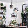 Gastor hanging light, globe light clear, Smoke-coloured, 3-light sources