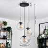 Gastor hanging light, globe light clear, 3-light sources