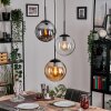 Gastor hanging light, globe light Amber, clear, Smoke-coloured, 3-light sources