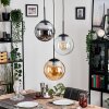 Gastor hanging light, globe light Amber, clear, Smoke-coloured, 3-light sources