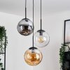 Gastor hanging light, globe light Amber, clear, Smoke-coloured, 3-light sources