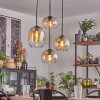 Soutinho hanging light, globe light Amber, clear, 4-light sources