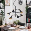 Vouzy ceiling light, pendant light black, 6-light sources