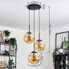 Gastor hanging light, globe light Amber, 3-light sources