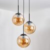 Gastor hanging light, globe light Amber, 3-light sources