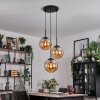 Gastor hanging light, globe light Amber, 3-light sources