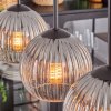 Koyoto globe light, pendant light black, 5-light sources