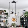 Gastor hanging light, globe light 30 cm Amber, clear, Smoke-coloured, 3-light sources