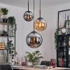 Gastor hanging light, globe light 30 cm Amber, Smoke-coloured, 3-light sources