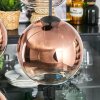 Koyoto hanging light, globe light 35 cm clear, coppery, 4-light sources