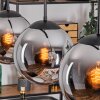 Gastor hanging light, globe light black, 3-light sources