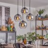 Koyoto hanging light, globe light clear, Smoke-coloured, 4-light sources