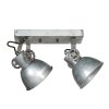 Steinhauer lights Gearmetal ceiling light, ceiling spotlight Oxidised Silver, 2-light sources