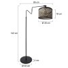 Steinhauer lights Linstrøm floor lamp black, 1-light source