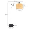 Steinhauer lights Linstrøm floor lamp black, 1-light source