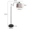 Steinhauer lights Linstrøm floor lamp black, 1-light source