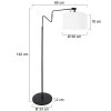 Steinhauer lights Linstrøm floor lamp black, 1-light source