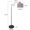 Steinhauer lights Linstrøm floor lamp black, 1-light source