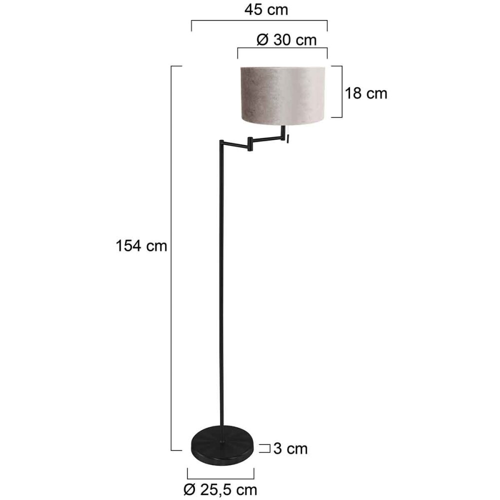 Steinhauer lights Bella floor lamp black, 1-light source