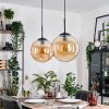 Gastor hanging light, globe light black, 2-light sources