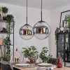 Gastor hanging light, globe light black, 2-light sources