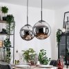 Gastor hanging light, globe light, pendant light black, 2-light sources