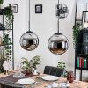 Gastor hanging light, globe light, pendant light black, 2-light sources