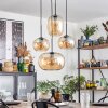 Apedo hanging light, globe light, pendant light Amber, 4-light sources