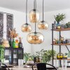 Apedo hanging light, globe light, pendant light Amber, 4-light sources