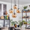 Ripoll hanging light, globe light, pendant light Amber, 4-light sources