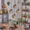 Ripoll hanging light, globe light, pendant light clear, Smoke-coloured, 4-light sources