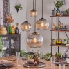 Koyoto hanging light, globe light, pendant light clear, Smoke-coloured, 4-light sources