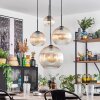 Koyoto hanging light, globe light, pendant light Amber, clear, 4-light sources