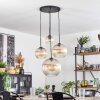 Koyoto hanging light, globe light, pendant light Amber, clear, 4-light sources