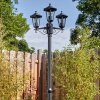 Loria outdoor light, lamp post, path light black, 3-light sources