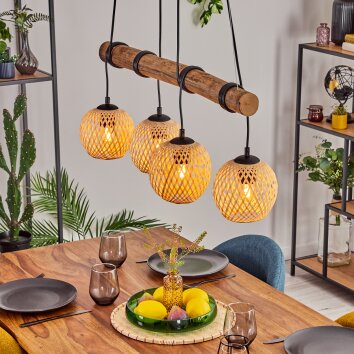 Basto hanging light, globe light, pendant light Ecru, black, 4-light sources