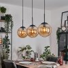 Gastor hanging light, globe light, pendant light Amber, 3-light sources