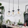 Gastor hanging light, globe light, pendant light clear, 3-light sources