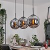 Gastor hanging light, globe light, pendant light Smoke-coloured, 3-light sources