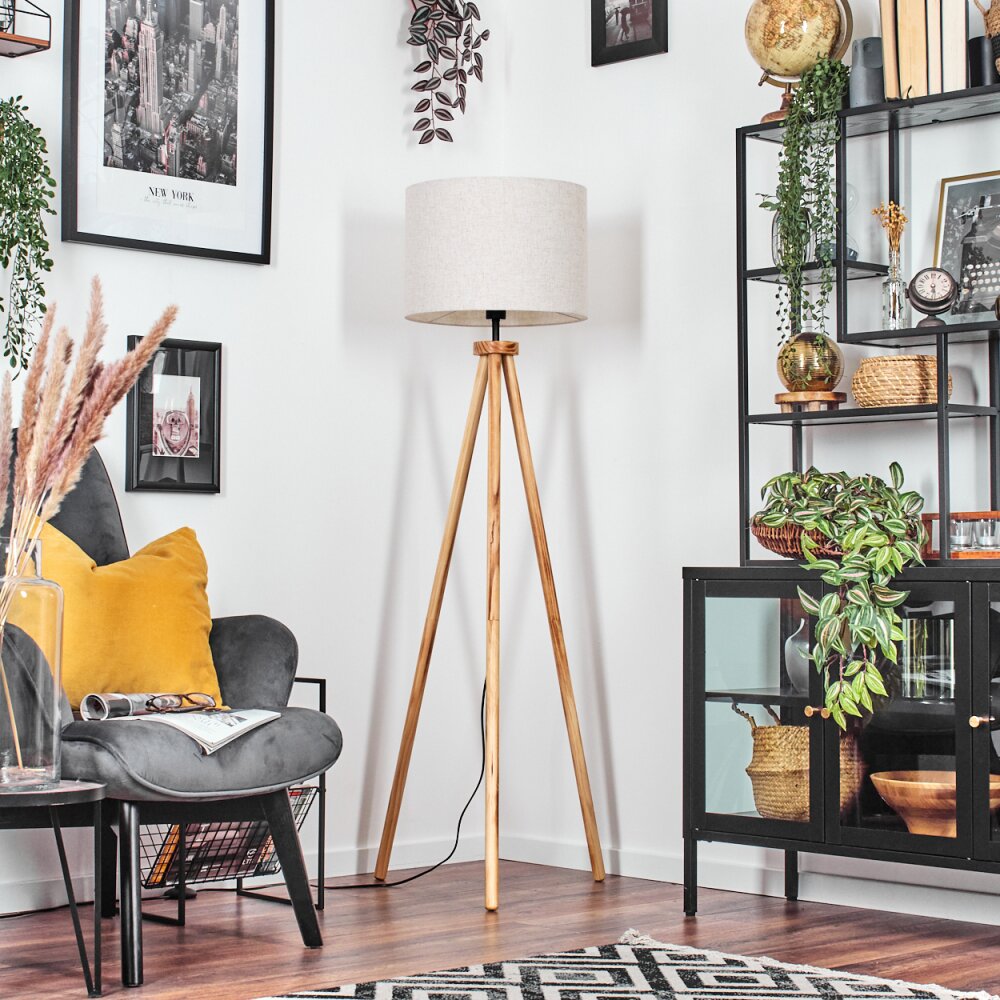 Bassagoda floor lamp Ecru, black, 1-light source