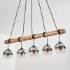 Koyoto hanging light, globe light, pendant light Ecru, black, 5-light sources